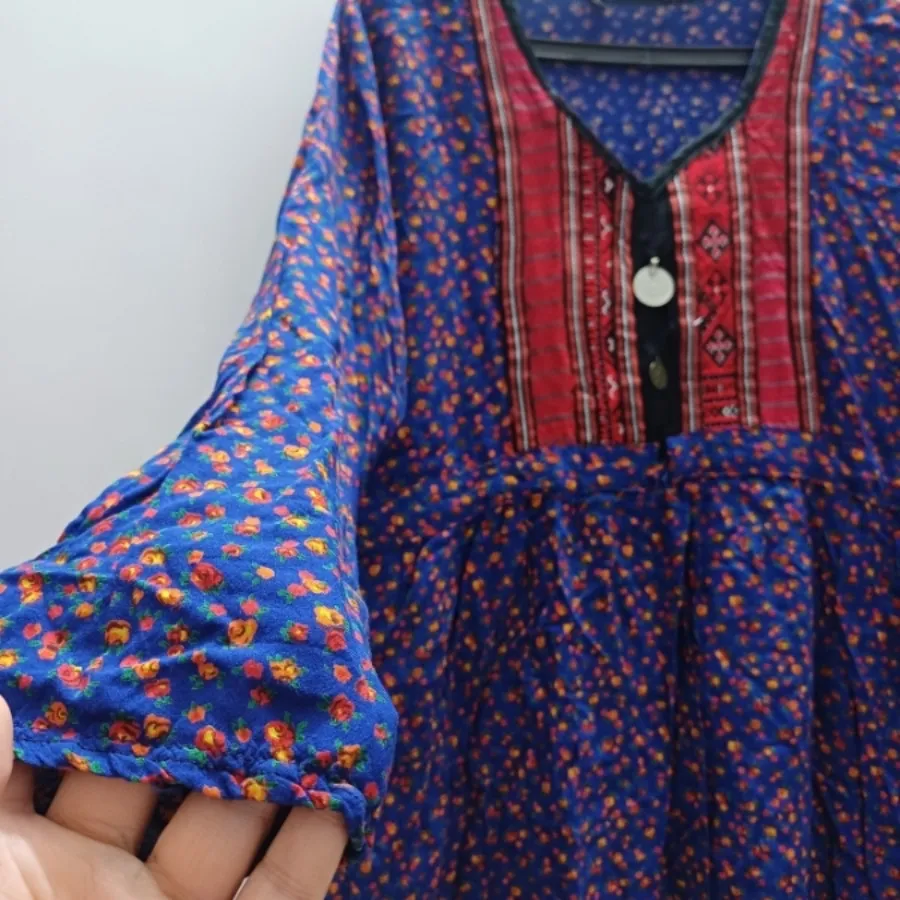 پیراهن مانتویی نخی خنک