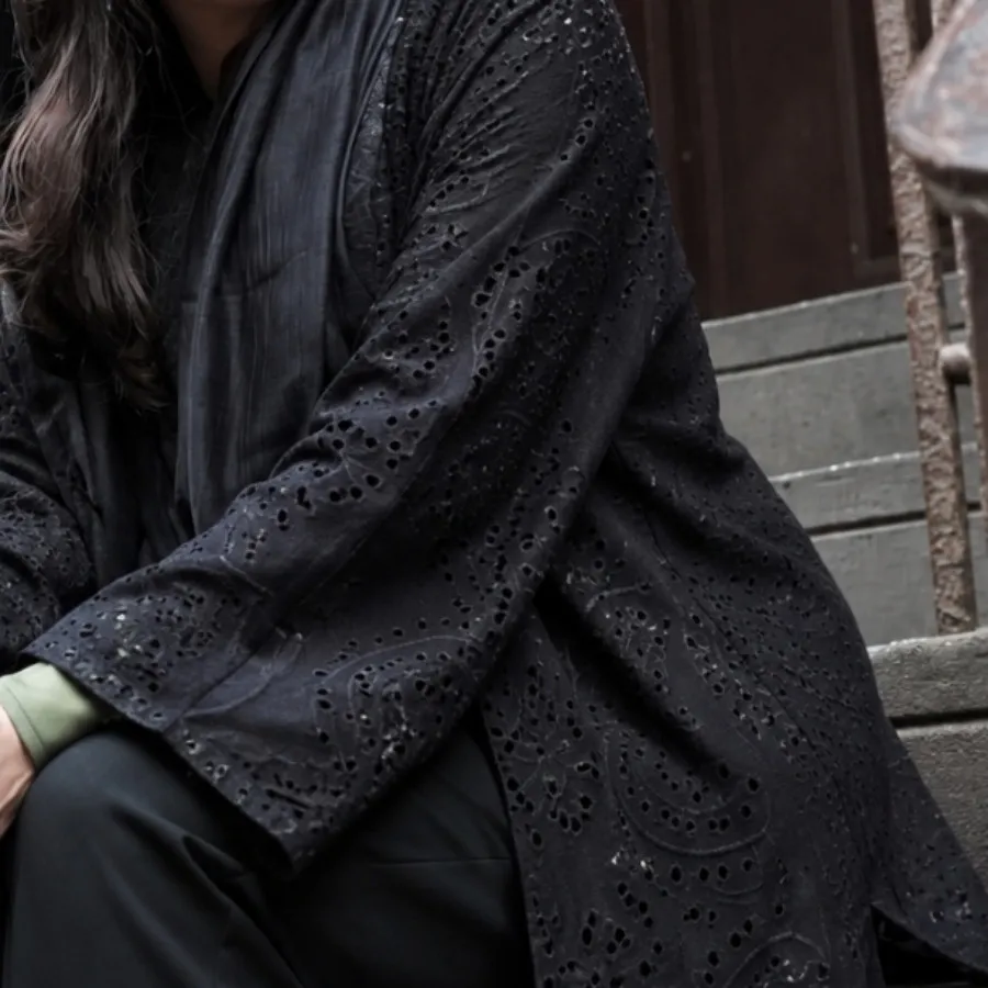 مانتو لینن خامه دوزی zara