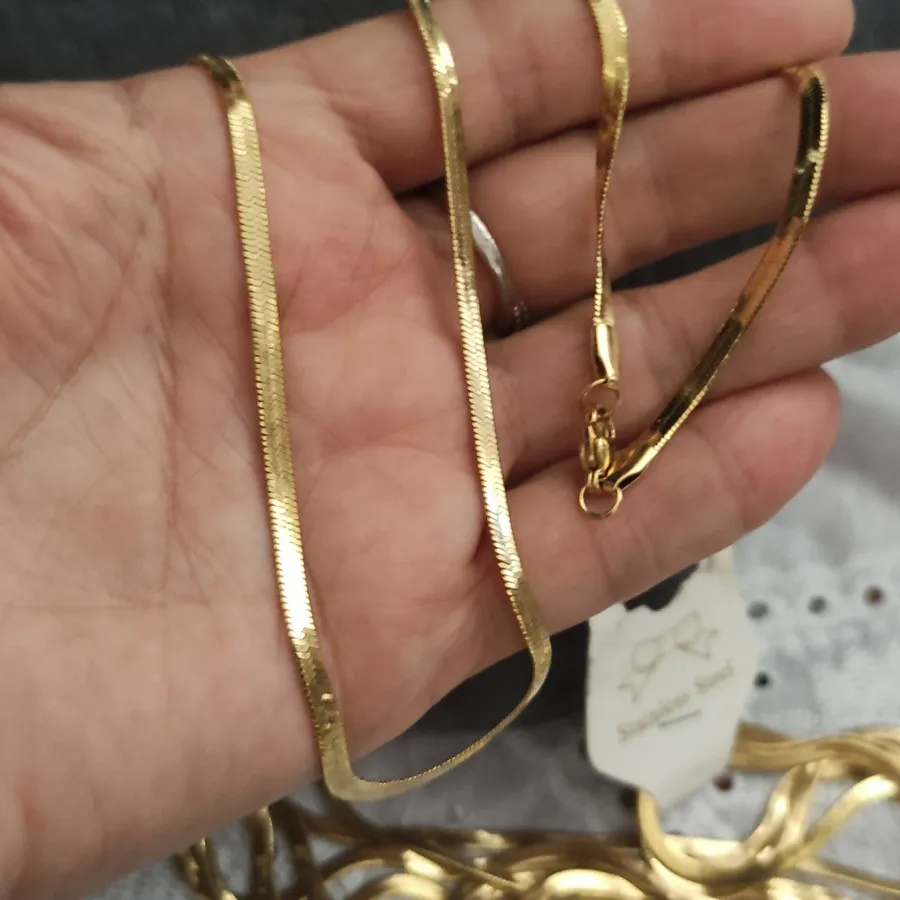 گردنبند هرینگبون کپی طلا