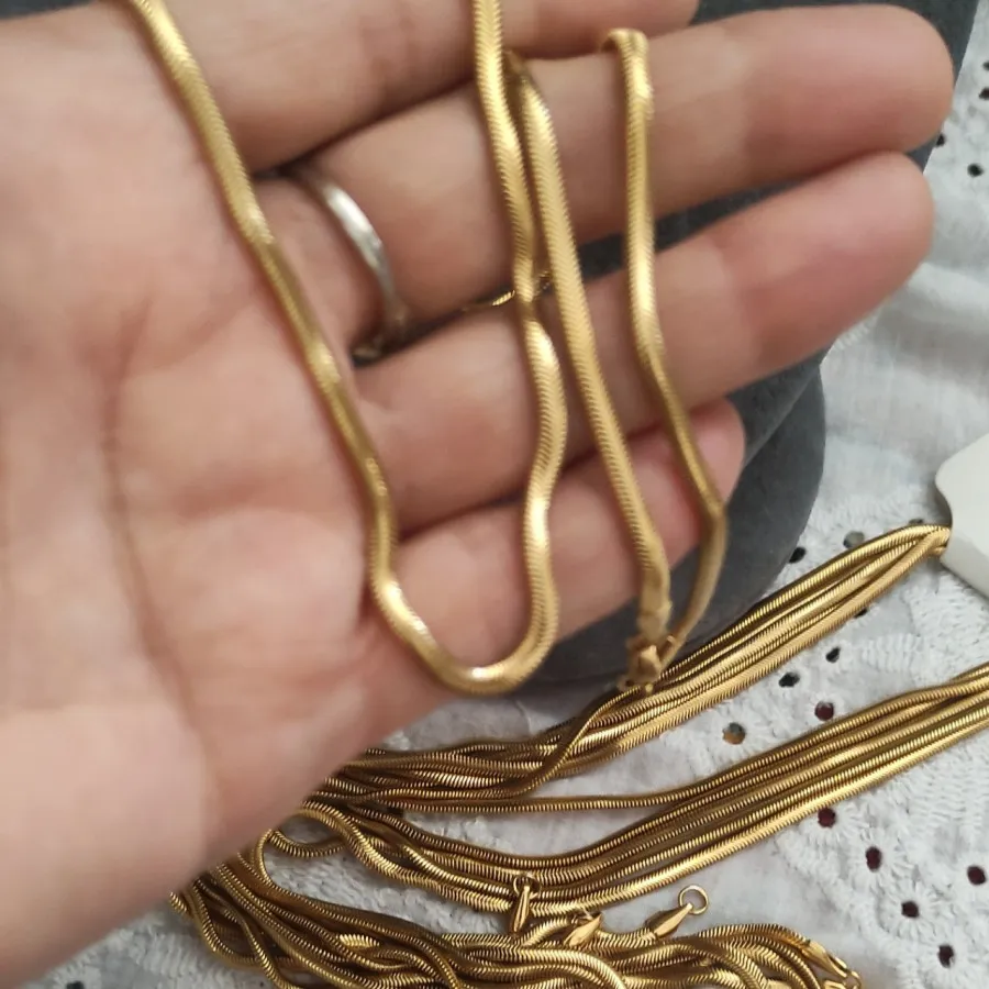 گردنبندزنجیر ماری کپی طلا