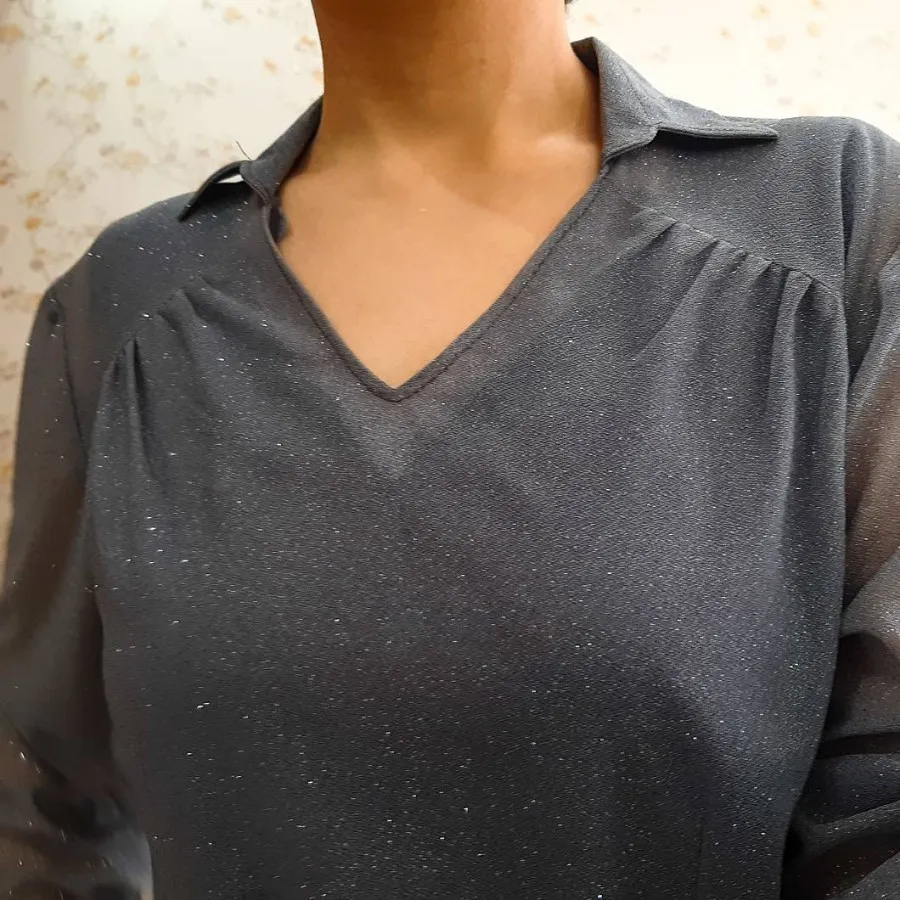 شومیز حریر لمه ای