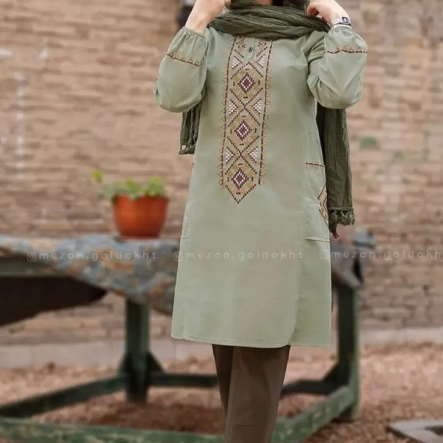 پیراهن تنپوش گلدوزی