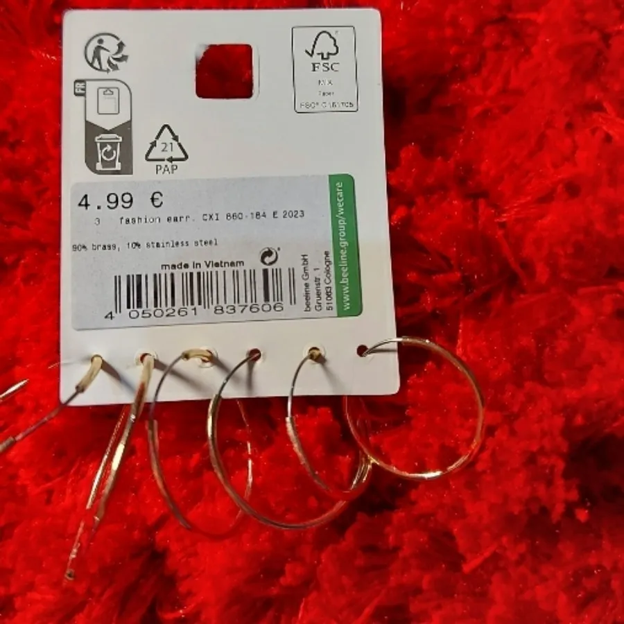 گوشواره آبکاری طلا خارجی