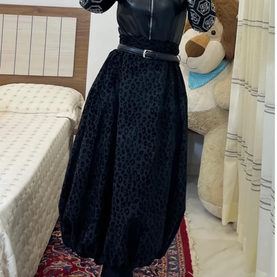 دامن پلنگی مشکی