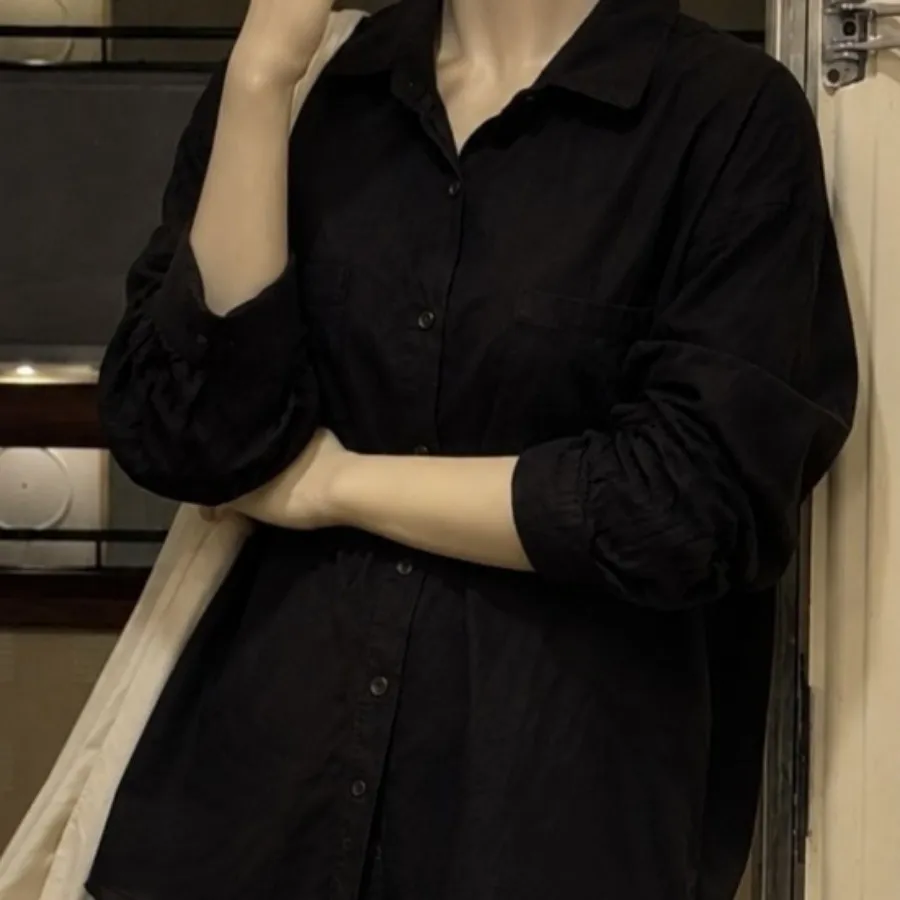 شومیز لینن مشکی