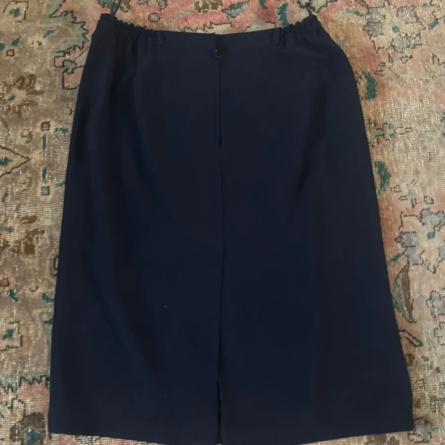 دامن کرپ سرمه ای