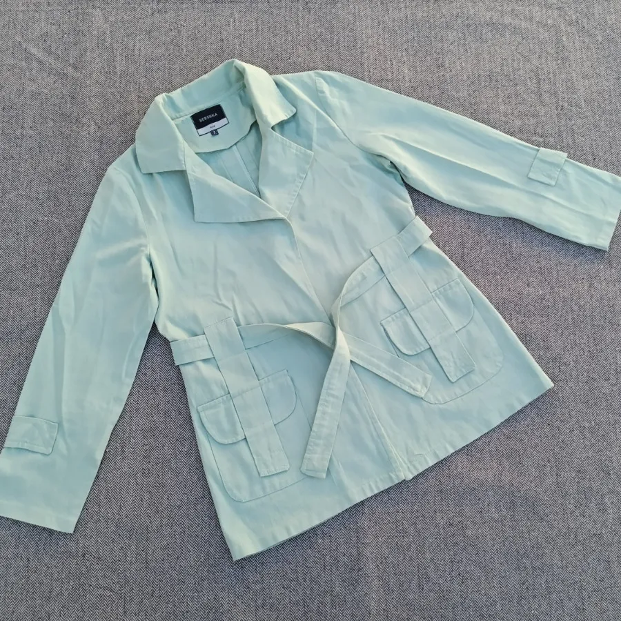 کت کتان Denim سبز پاستلی