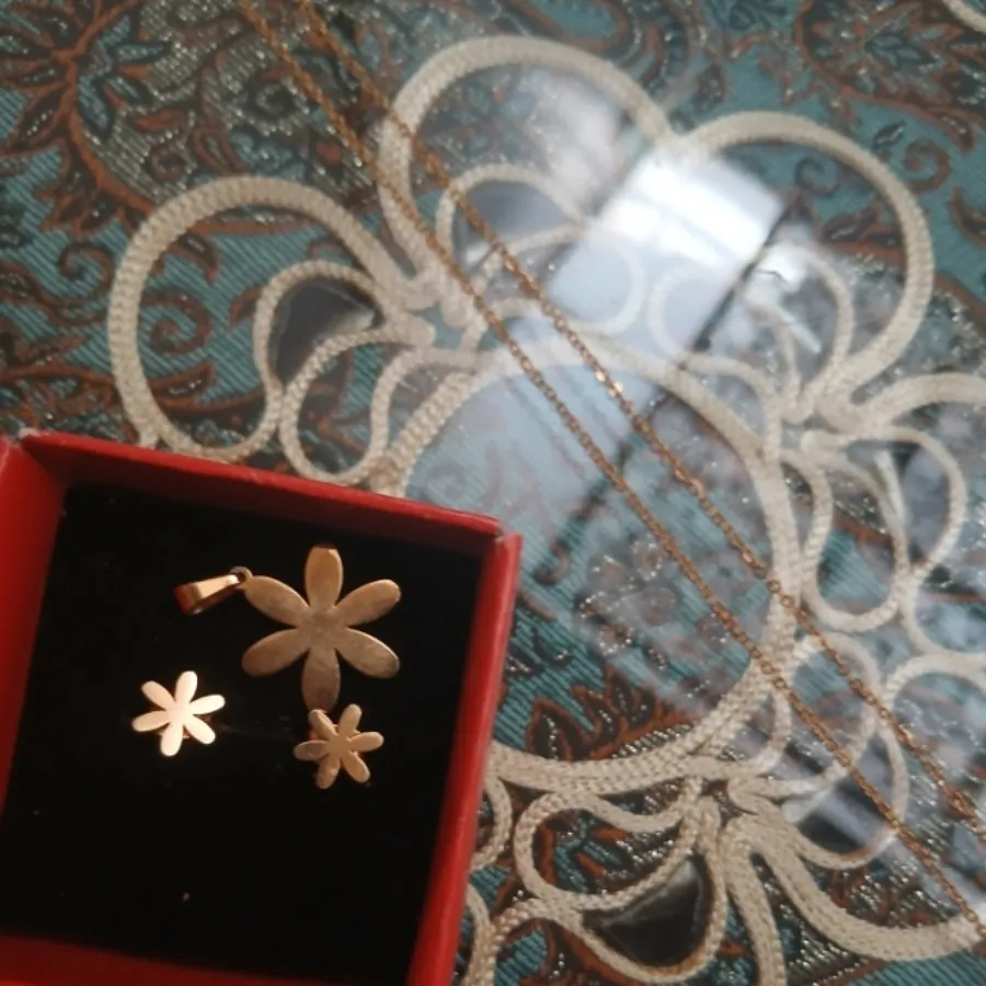 نیم ست گل و قلبی