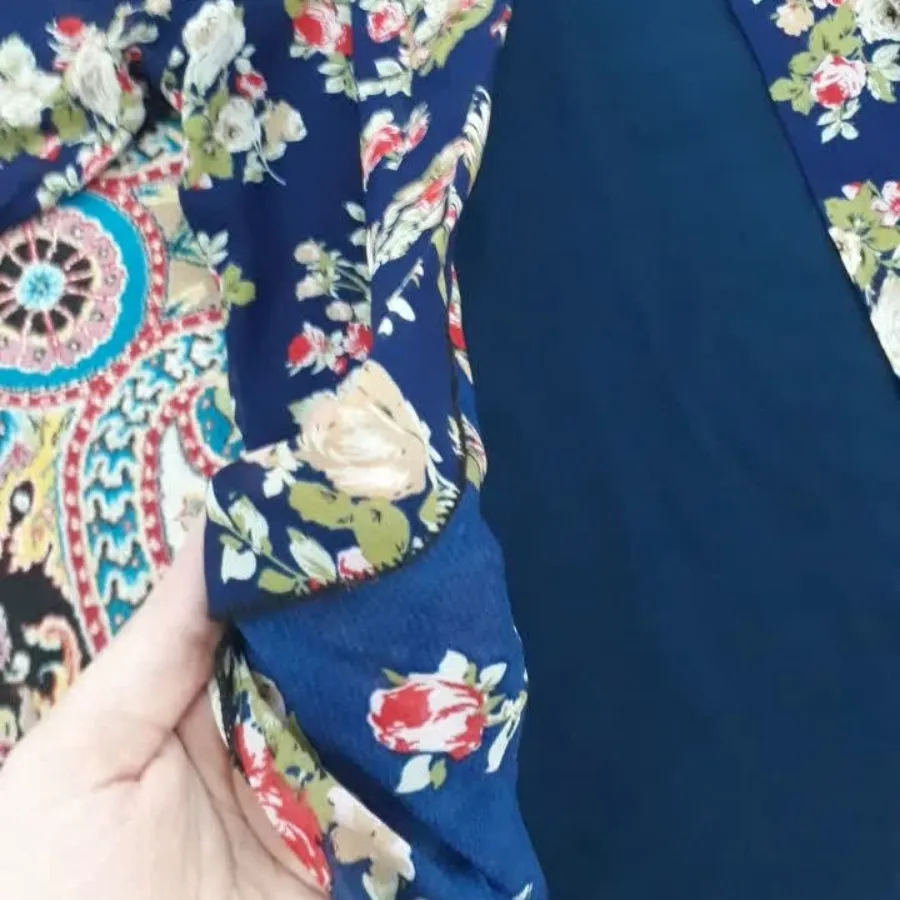 شومیز سورمه ای گلگلی