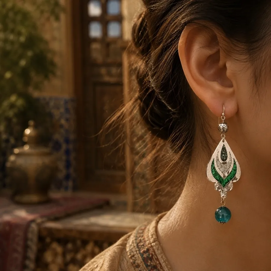 گوشواره سنتی  کار دست