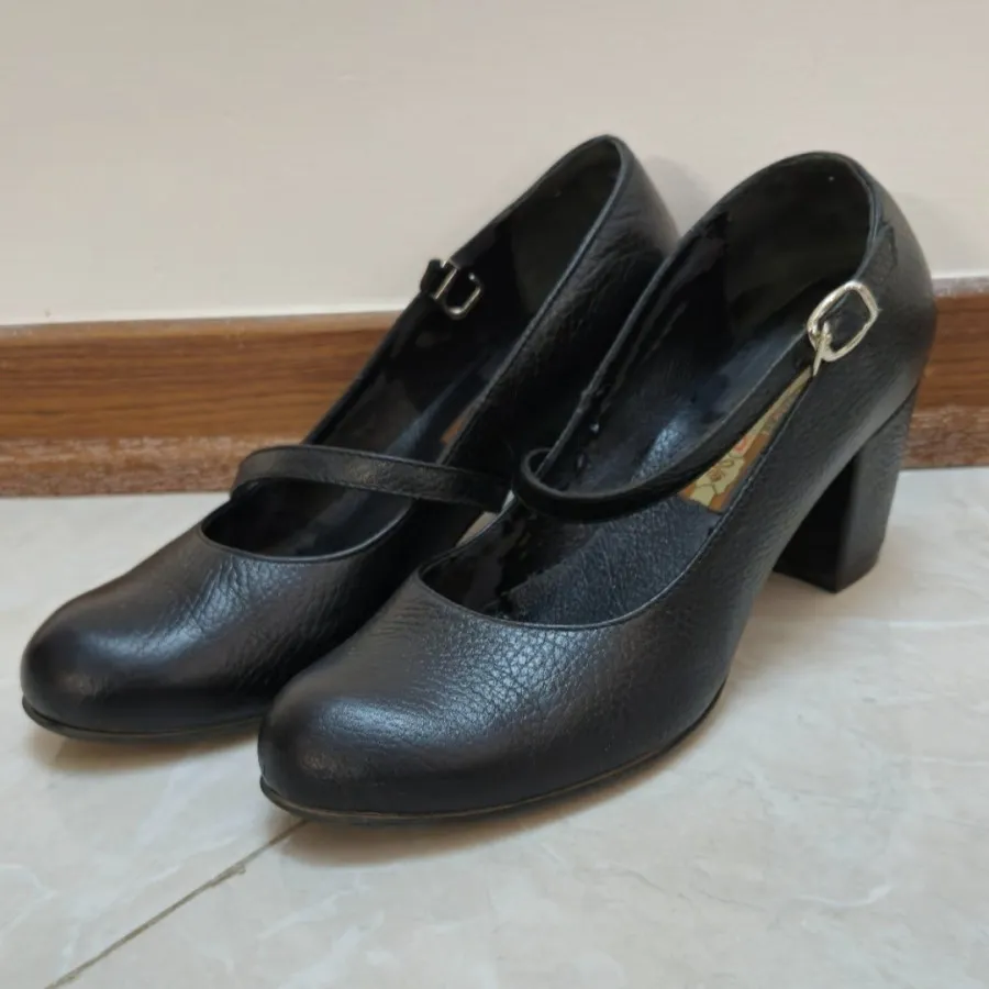 کفش چرم روزمره مشکی