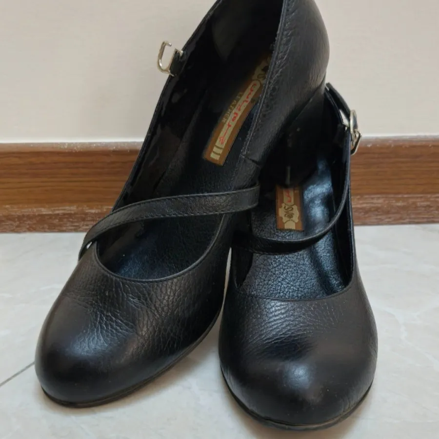 کفش چرم روزمره مشکی