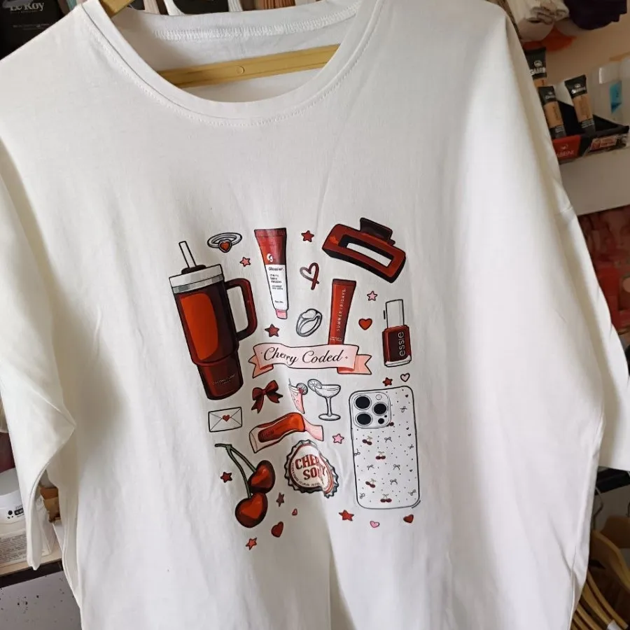 تیشرت باکسی cherry coded