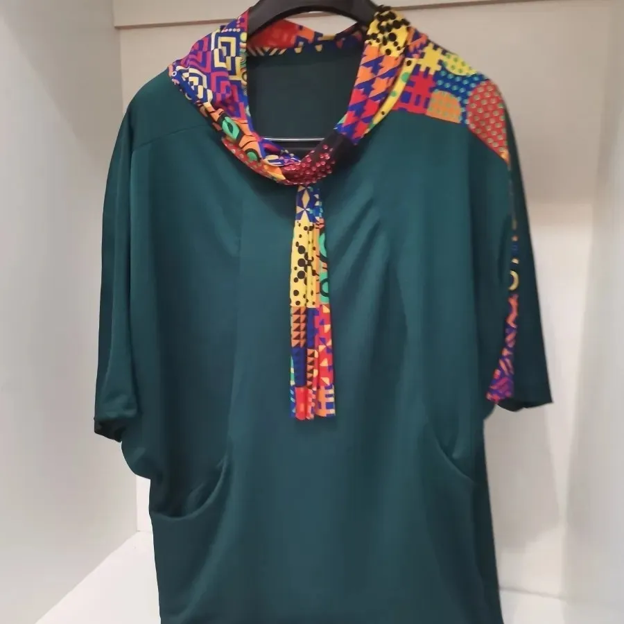 بلوز زنانه سبز ریون تا50