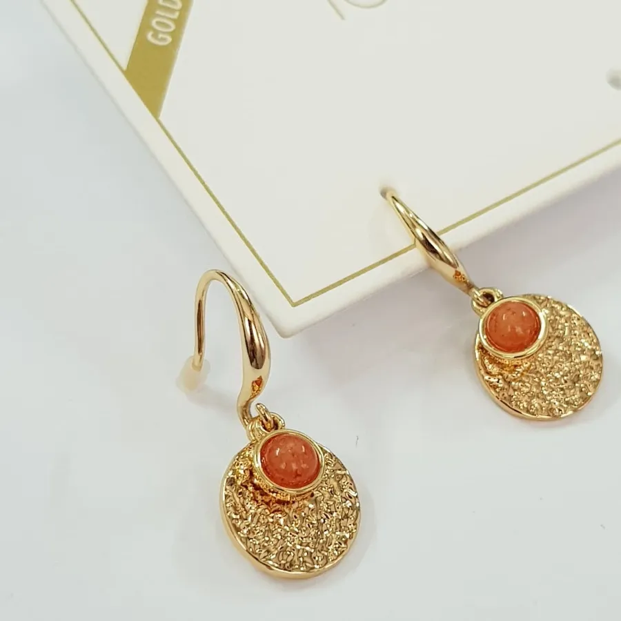 گوشواره آویز سنگ عقیق
