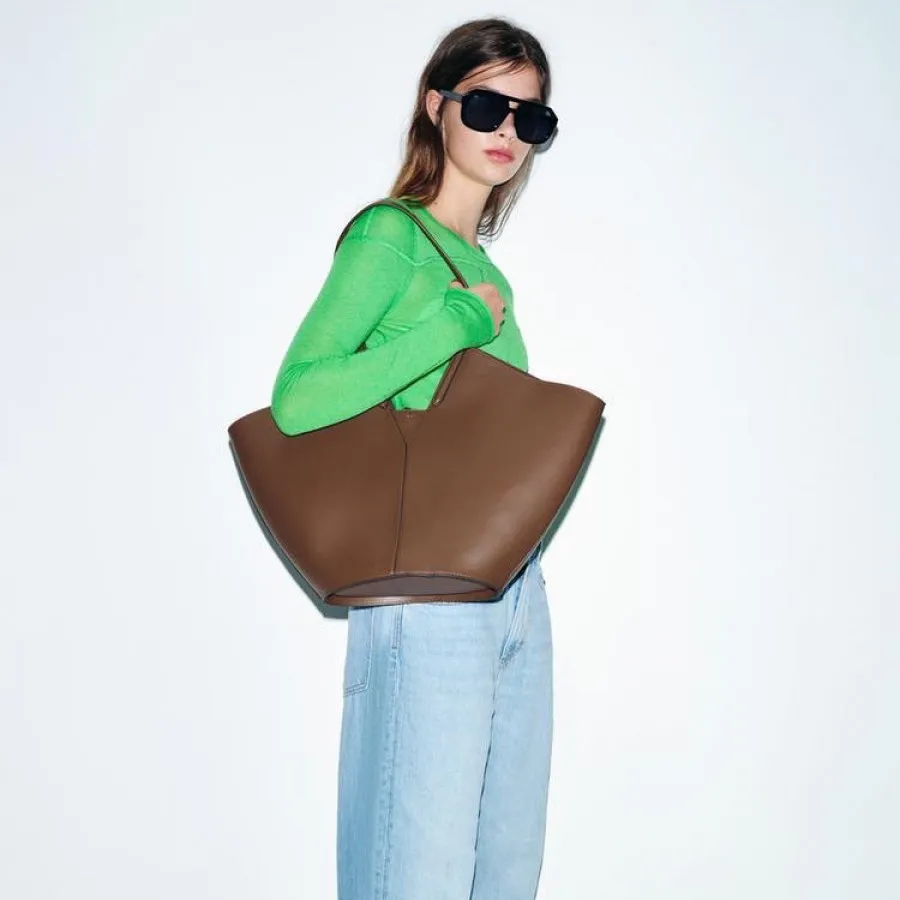 کیف قهوه ای زارا