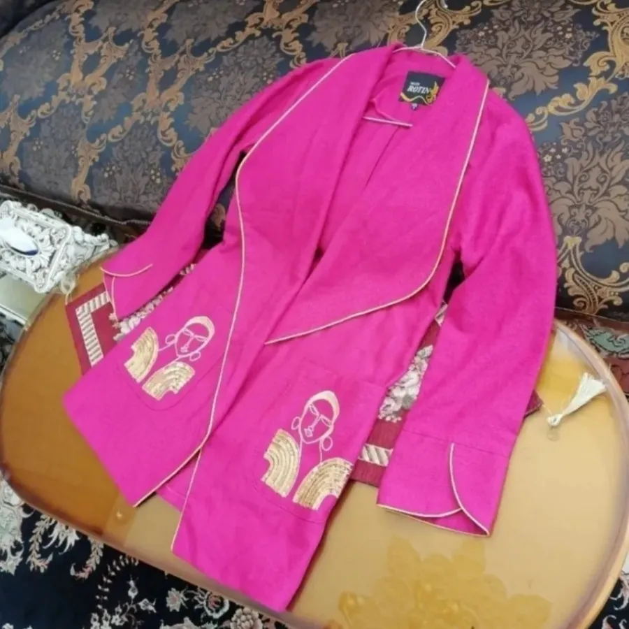 مانتو ژاکارد مجلسی مزونی