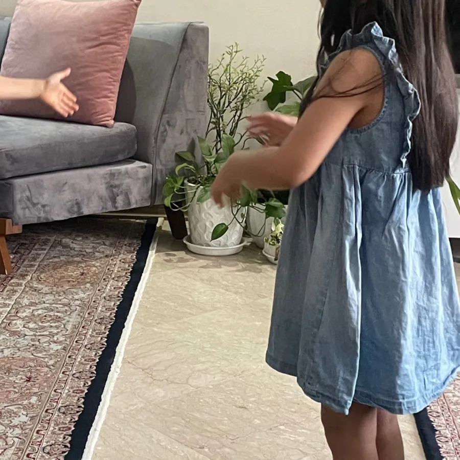 پیراهن جین کاغذی دخترانه