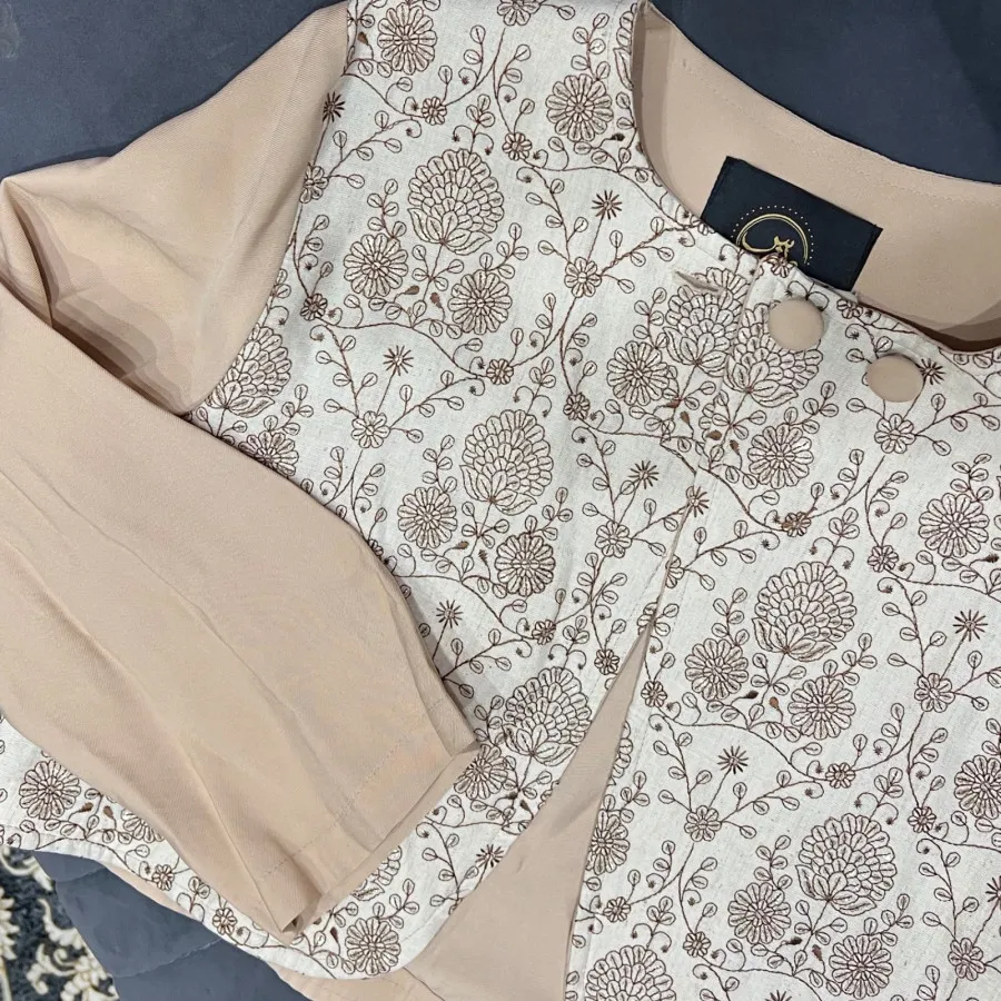 کت کراپ لینن طرحدار