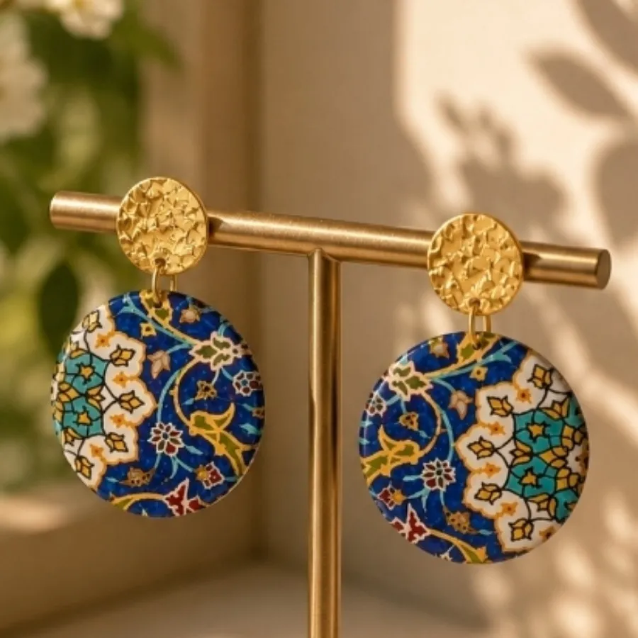 گوشواره طرح کاشی