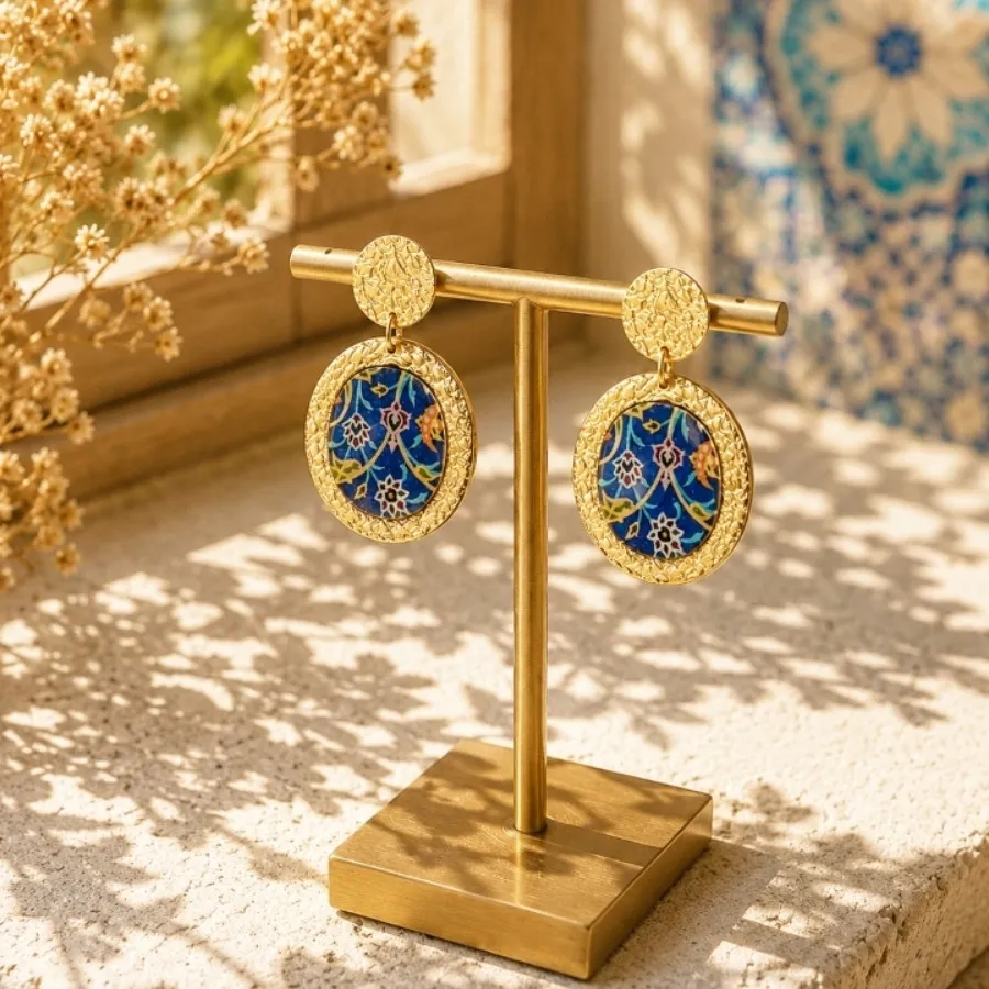 گوشواره طرح کاشی