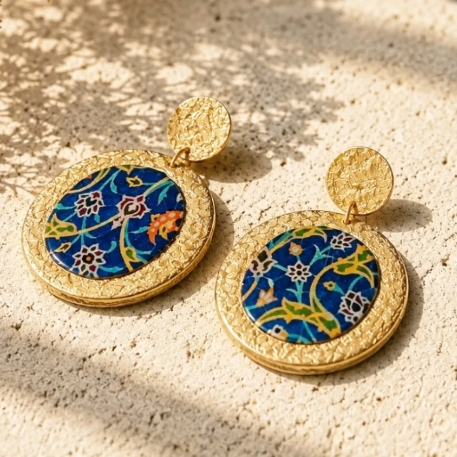 گوشواره طرح کاشی