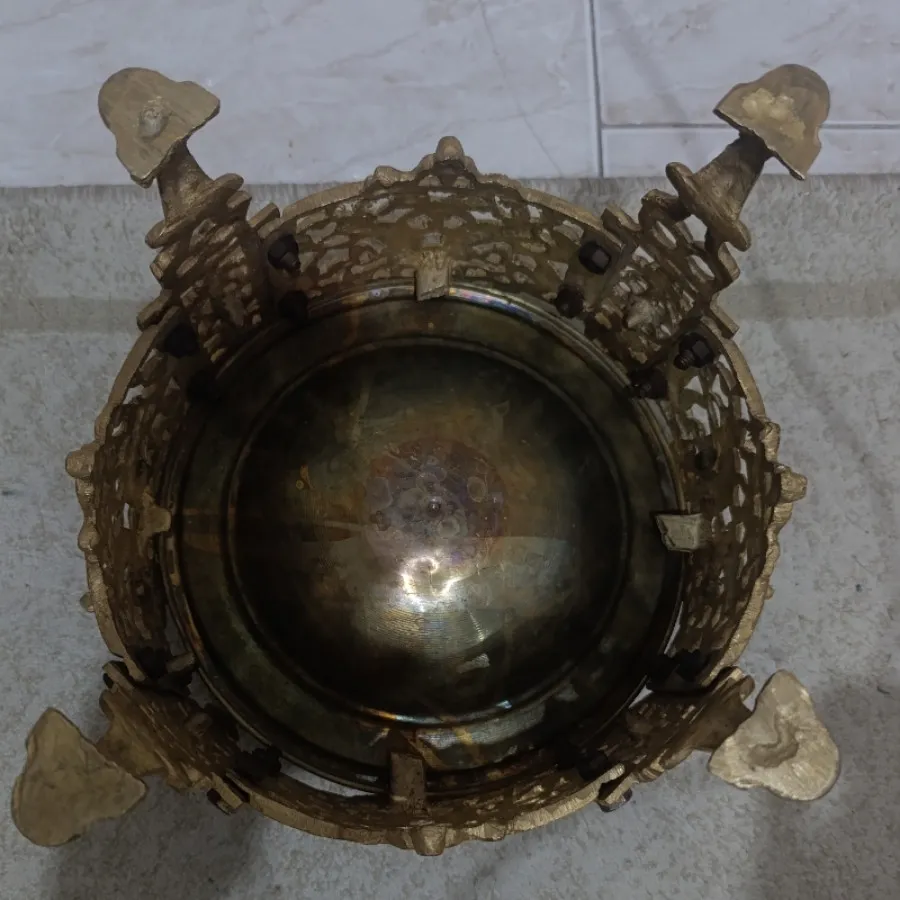 منقل و سینی برنجی آنتیک