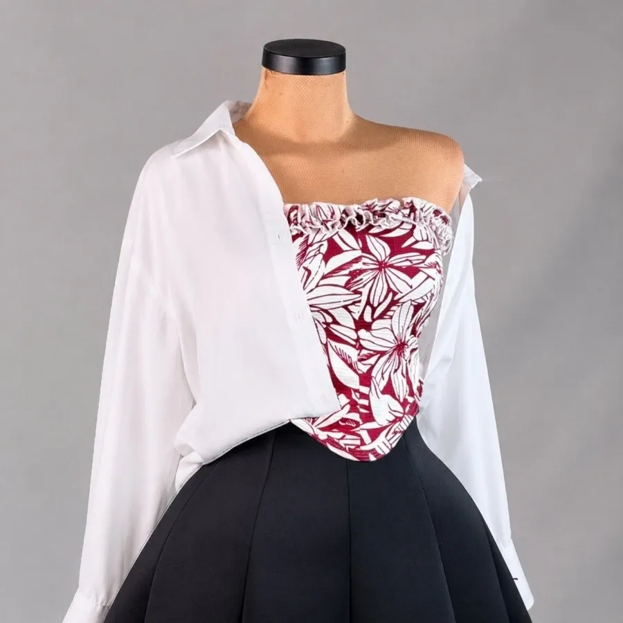 کراپ تاپ دکلته فری سایز