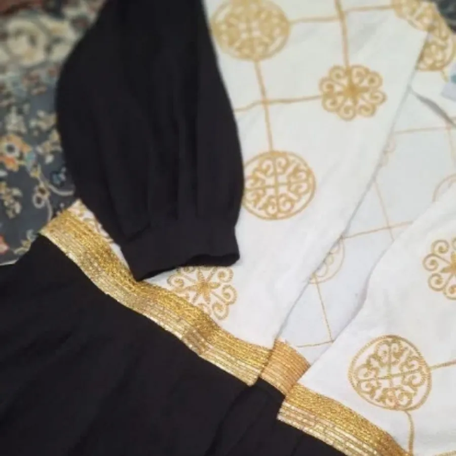 مانتو سفید مشکی خاص