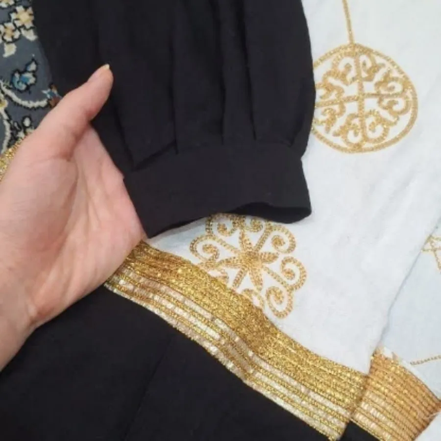 مانتو سفید مشکی خاص