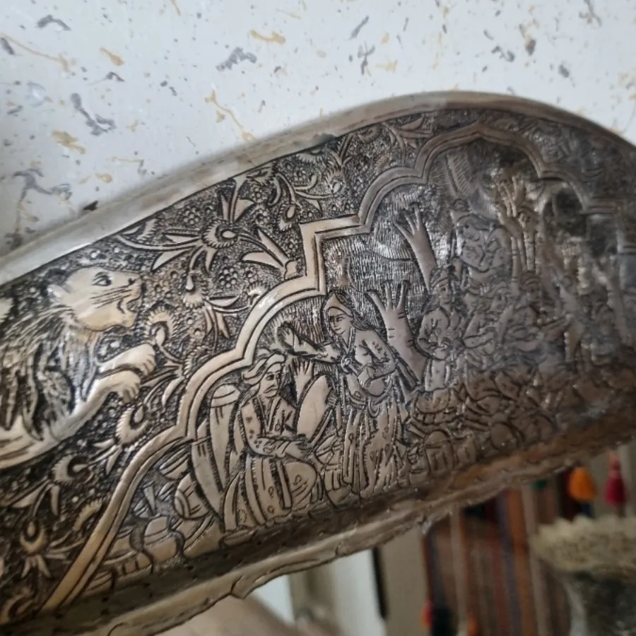 اینه شمعدان طرح نقره