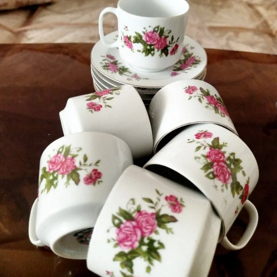 چای خوری گل سرخی قدیمی