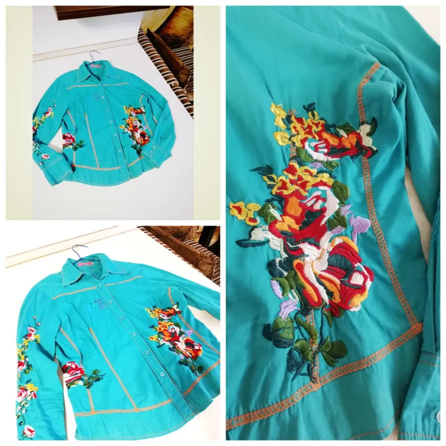 شومیز گلدوزی ترک
