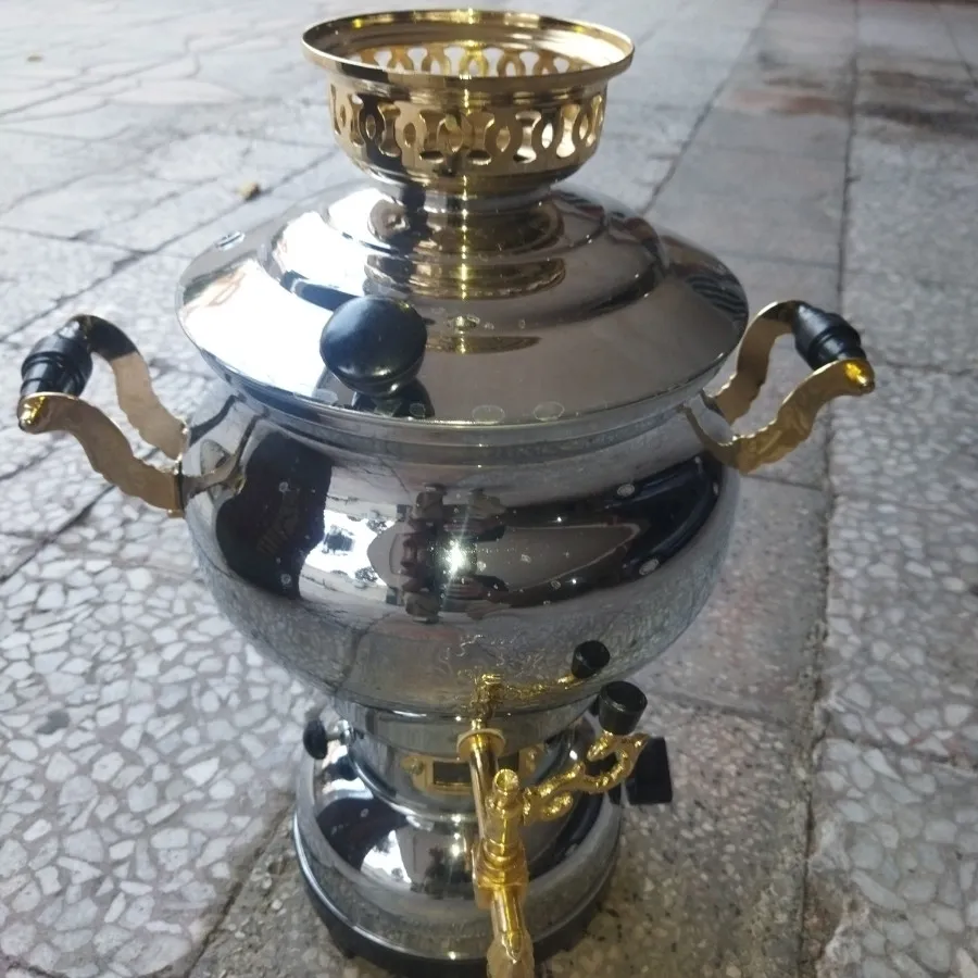 سماور گازی گلستان دسته طل