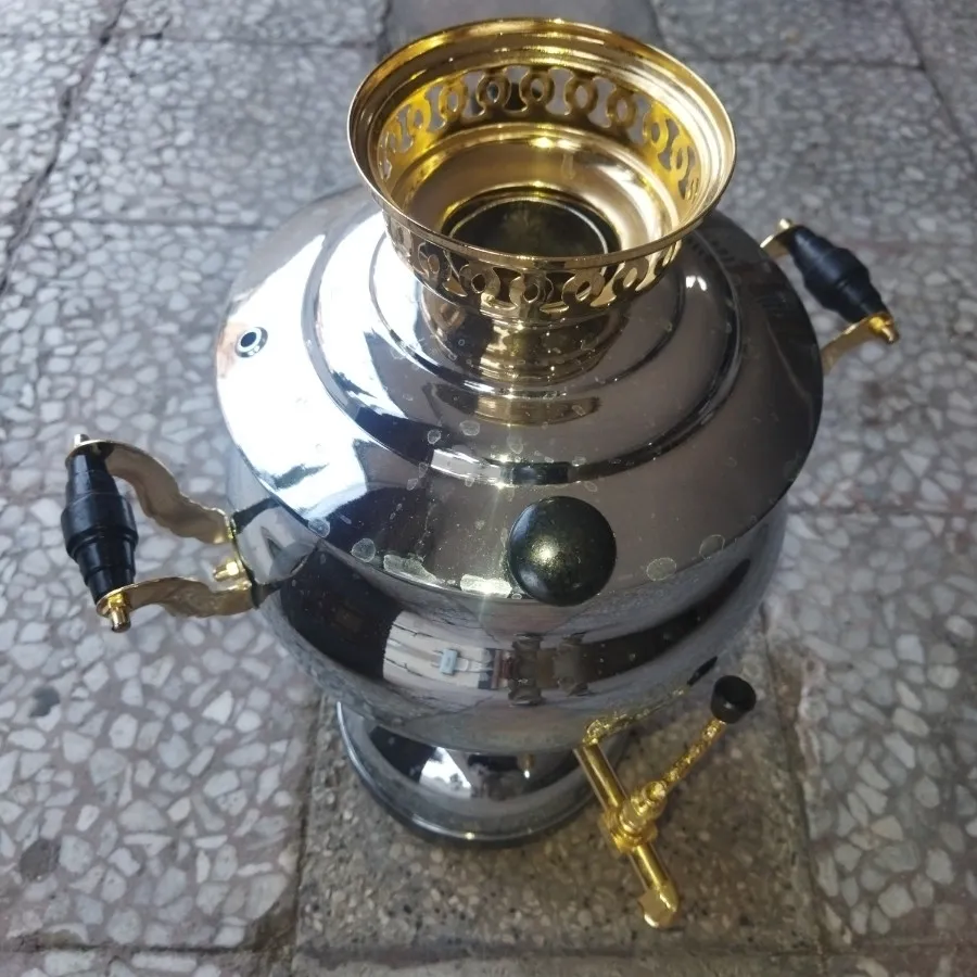 سماور گازی گلستان دسته طل