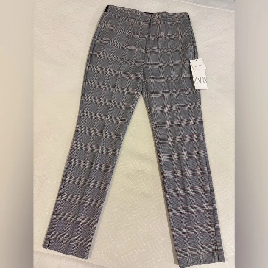 شلوار چهارخونه zara