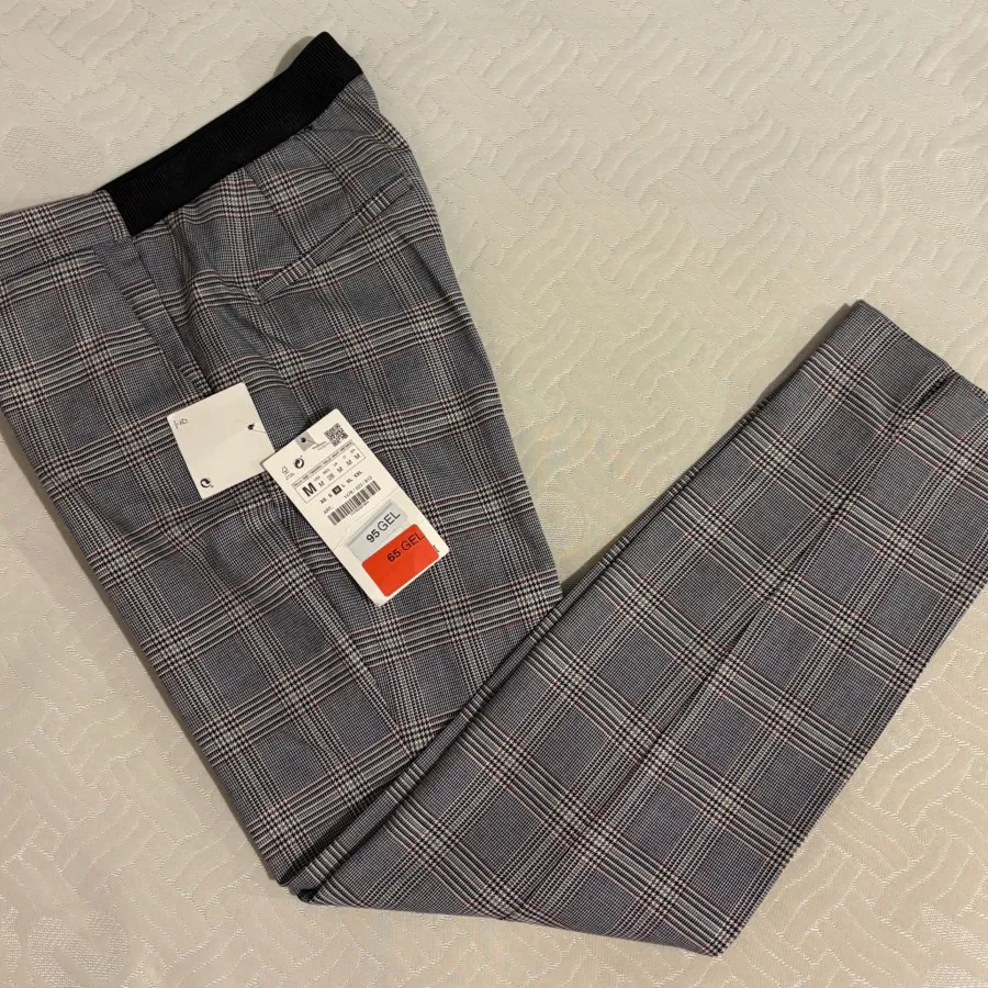 شلوار چهارخونه zara
