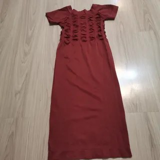 لباس گنی عنابی خارجی