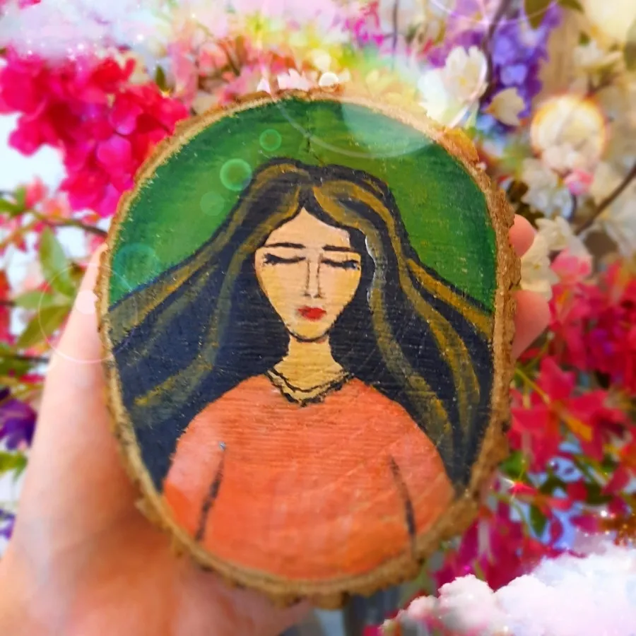 نقاشی روی چوب