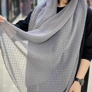 شال حریر اشکی