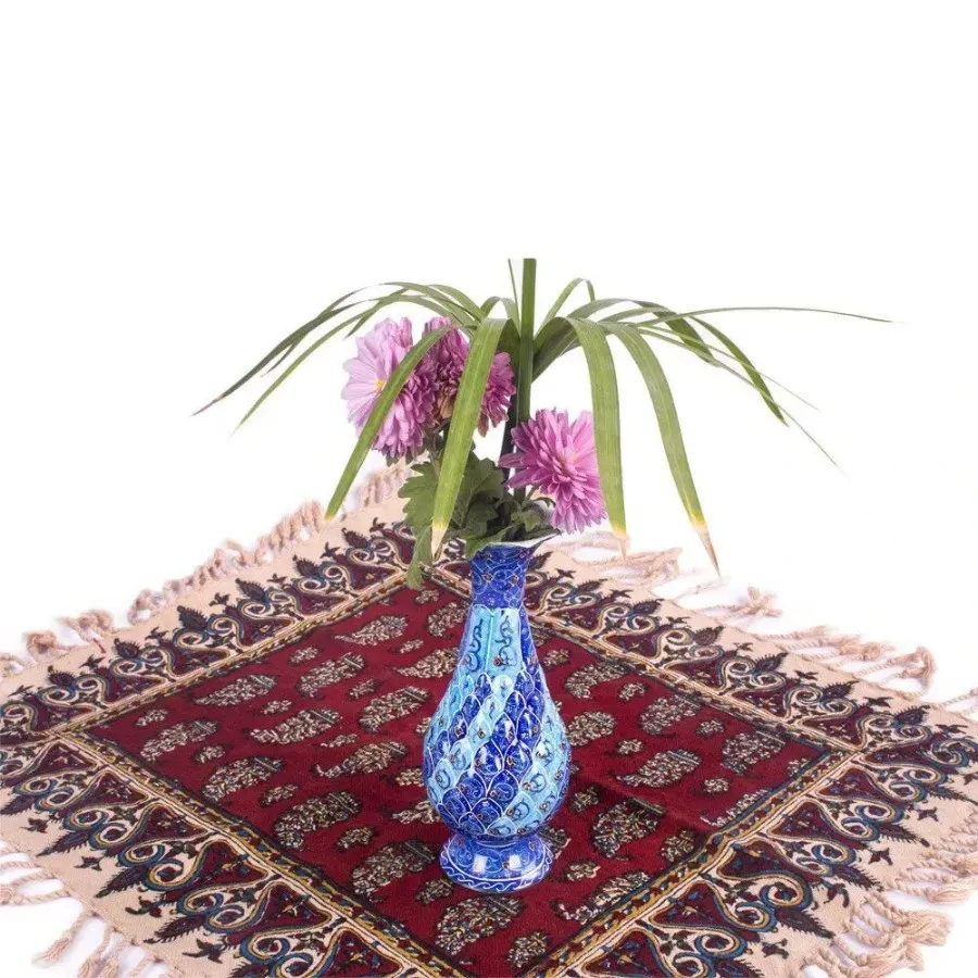 گلدان مسی میناکاری