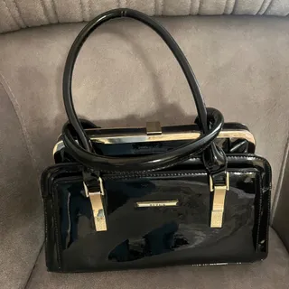 کیف قاب طلایی ورنی اصل