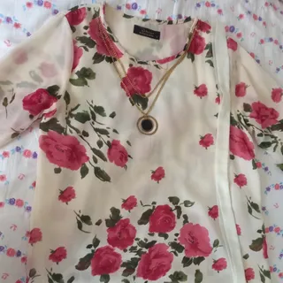 شومیز گلدار حریر