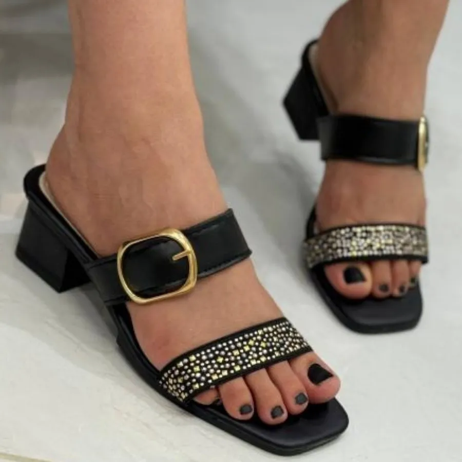 صندل زنانه مجلسی چرم