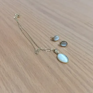 ست گردن بندگوشواره نیم ست