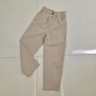 شلوار مام استایل کرمی شیک