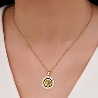 گردنبند استیل طرح ورساچه