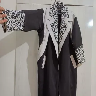 مانتو سفیدمشکی بلند