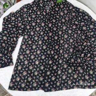 شومیز حریر گلدار