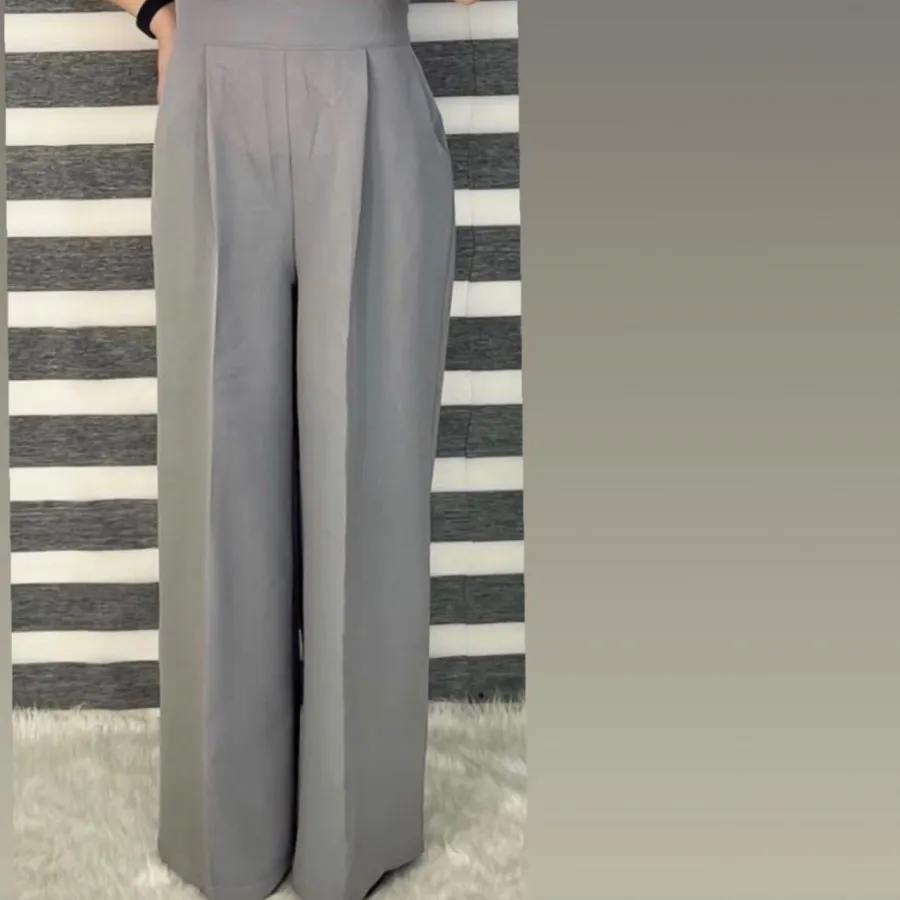 شلوار بگ طوسی